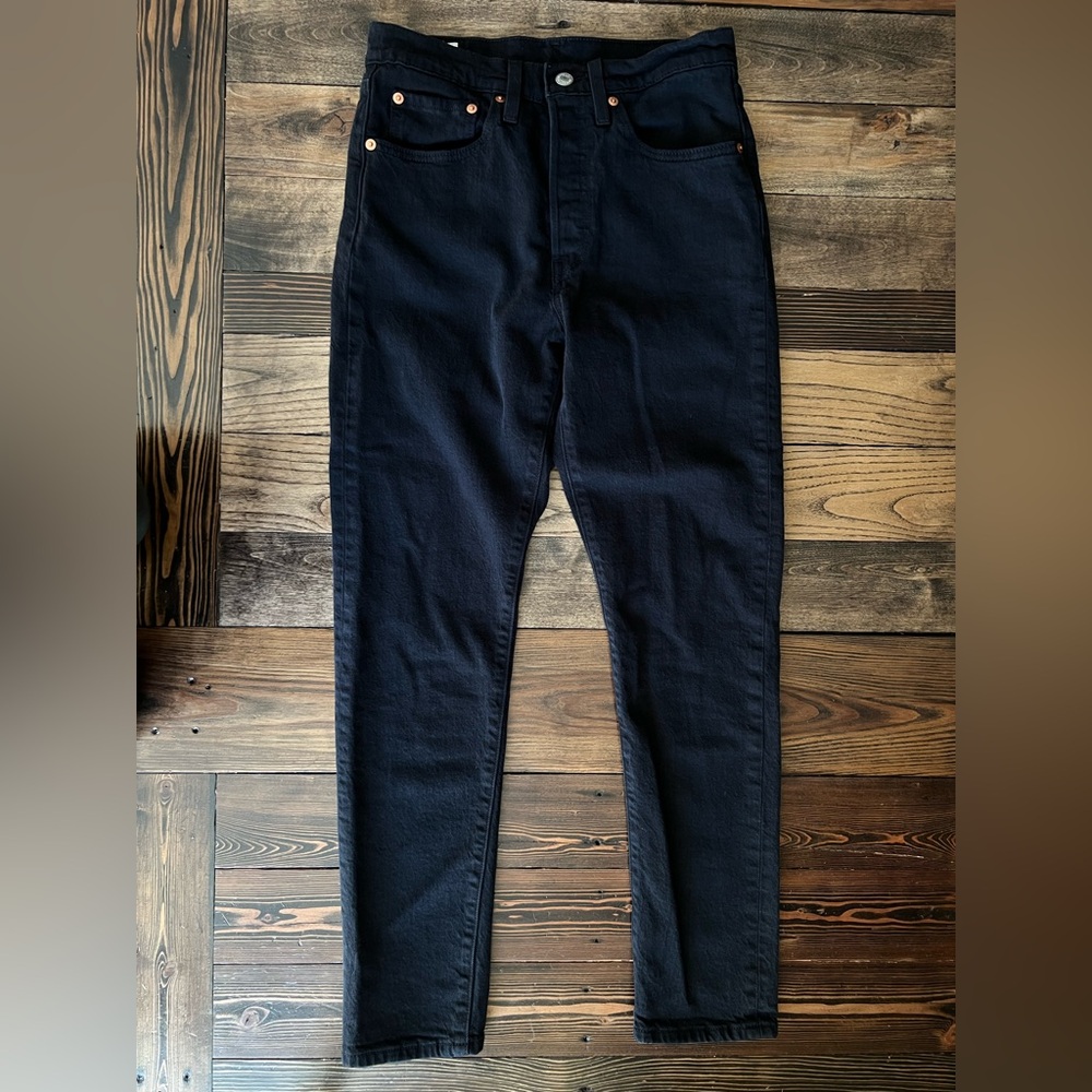 LEVI’S • 501 Original stretch skinny women’s jeans Black Heart high rise red tab - Picture 2 of 15